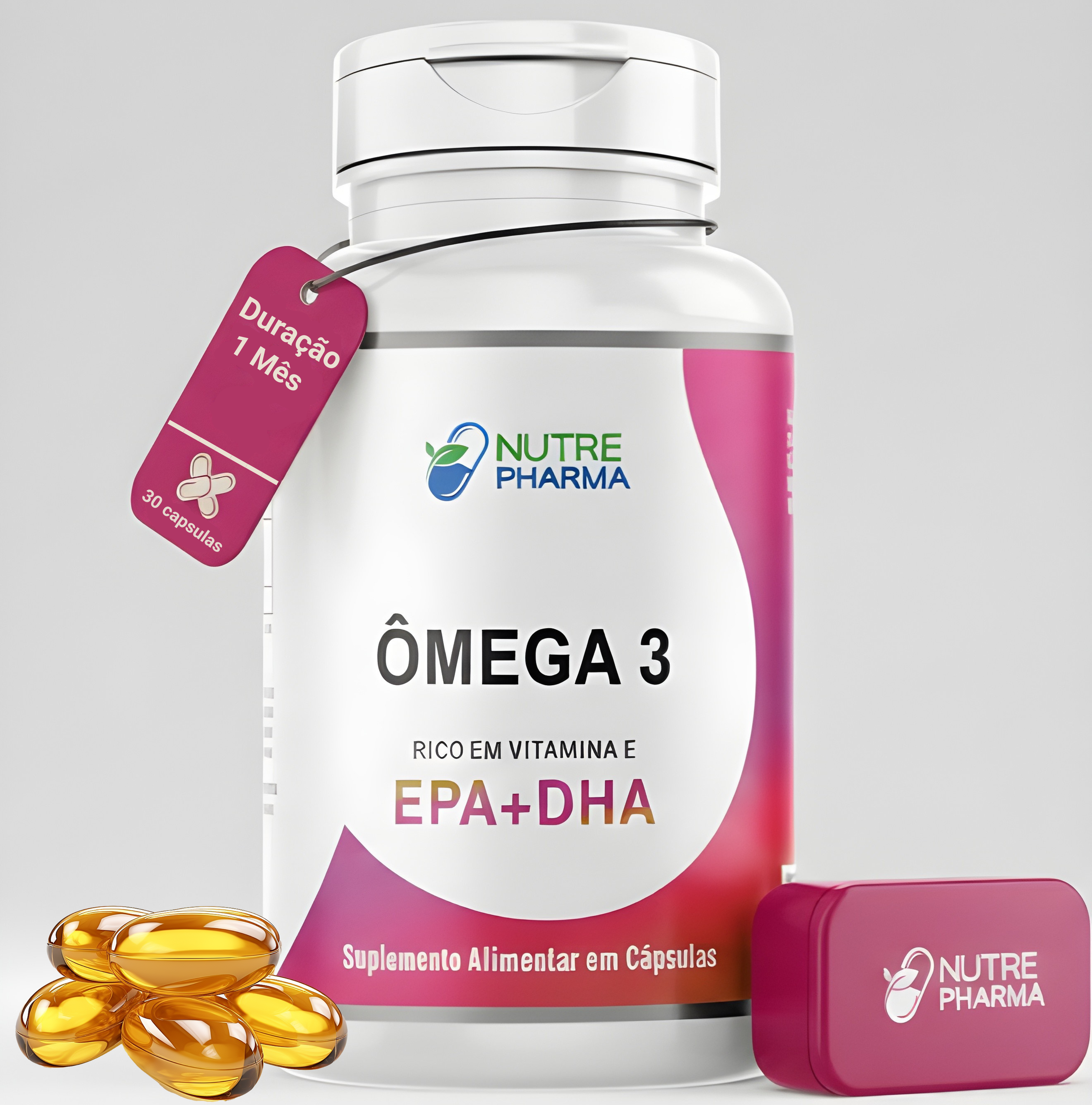 Ômega 3 - Nutre Pharma Alta Qualidade (30capsulas )